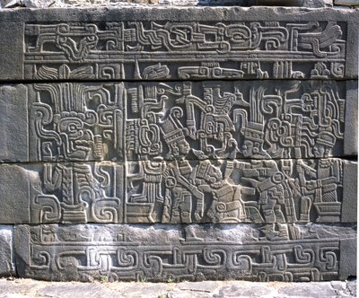 North-East relief, North Wall, South Ball Court, Late Classic period by Pre Columbian